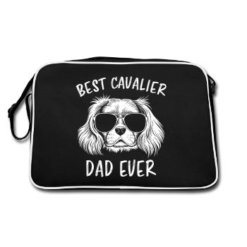 Cavalier King Charles Spaniel Disant Papa Cadeau - Sac Retro - noir/blanc - Dos