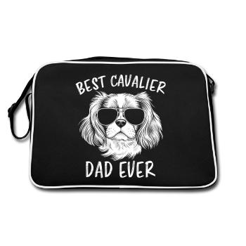 Cavalier King Charles Spaniel Disant Papa Cadeau - Sac Retro - noir/blanc - Dos