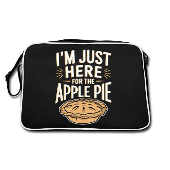 Apple Pie Saying Funny Apple Pie Gift - Retro Bag - black/white - Back