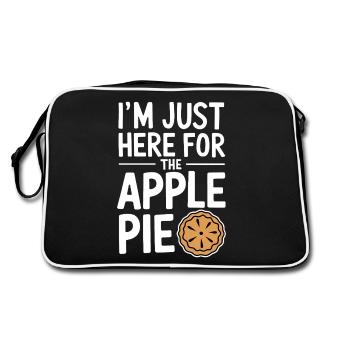 Apple Pie Saying Funny Apple Pie Gift - Retro Bag - black/white - Back