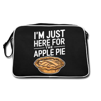 Apple Pie Saying Funny Apple Pie Gift - Retro Bag - black/white - Back