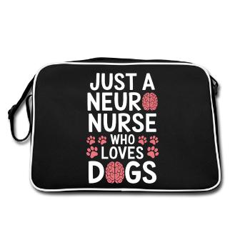Neuro infirmière chien soignant neurologie cadeau - Sac Retro - noir/blanc - Dos