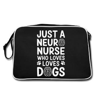 Neuro infirmière chien soignant neurologie cadeau - Sac Retro - noir/blanc - Dos