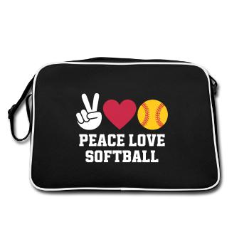 Softball Disant Softball Drôle eSoftball Cadeau - Sac Retro - noir/blanc - Dos