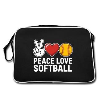 Softball Disant Softball Drôle eSoftball Cadeau - Sac Retro - noir/blanc - Dos