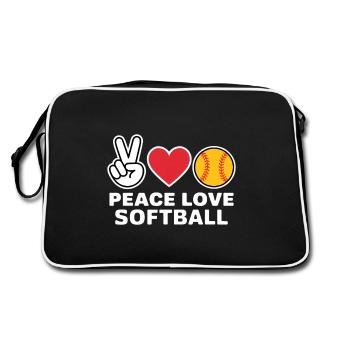 Softball Disant Softball Drôle eSoftball Cadeau - Sac Retro - noir/blanc - Dos