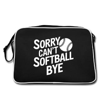 Softball Joueur de softball Drôle de cadeau de softball - Sac Retro - noir/blanc - Dos