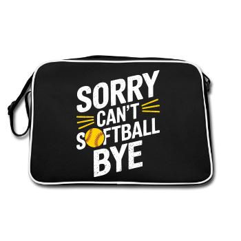 Softball Joueur de softball Drôle de cadeau de softball - Sac Retro - noir/blanc - Dos