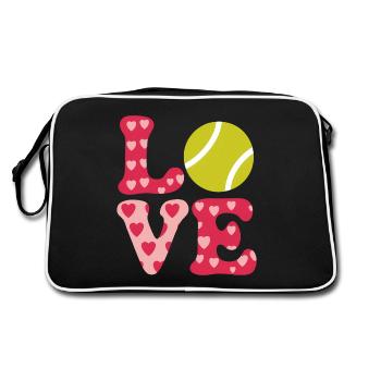 Tennis Disant Joueur de Tennis Drôle Tennis Cadeau - Sac Retro - noir/blanc - Dos