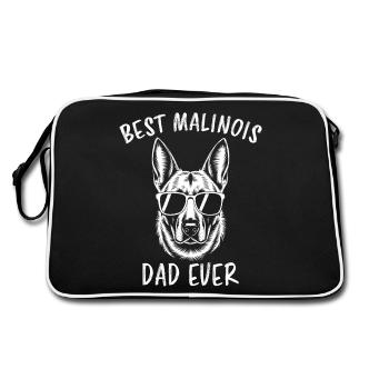 Berger Belge Dicton Malinois Cadeau - Sac Retro - noir/blanc - Dos
