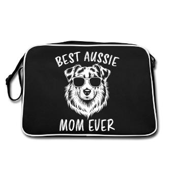 Berger Australien Maman Drôle Aussie Cadeau - Sac Retro - noir/blanc - Dos