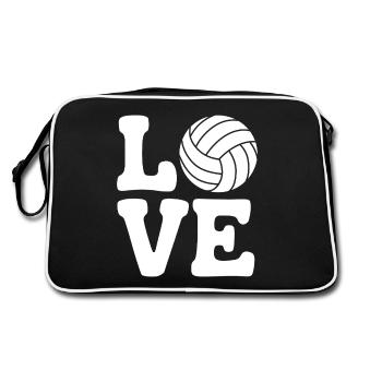 volley-ball dire drôle de cadeau de volley-ball - Sac Retro - noir/blanc - Dos