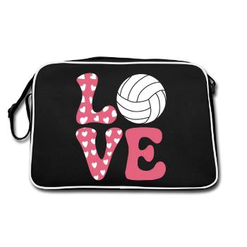 volley-ball dire drôle de cadeau de volley-ball - Sac Retro - noir/blanc - Dos
