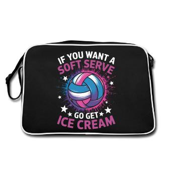 volley-ball dire drôle de cadeau de volley-ball - Sac Retro - noir/blanc - Dos