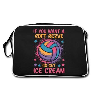 volley-ball dire drôle de cadeau de volley-ball - Sac Retro - noir/blanc - Dos