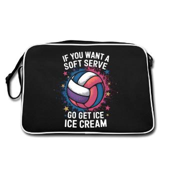 volley-ball dire drôle de cadeau de volley-ball - Sac Retro - noir/blanc - Dos