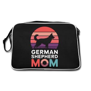 Berger allemand disant berger allemand cadeau - Sac Retro - noir/blanc - Dos