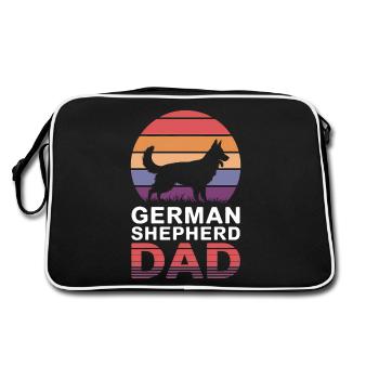 Berger allemand disant berger allemand cadeau - Sac Retro - noir/blanc - Dos
