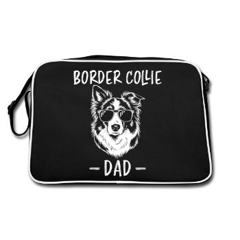 Border Collie disant drôle Border Collie cadeau - Sac Retro - noir/blanc - Dos