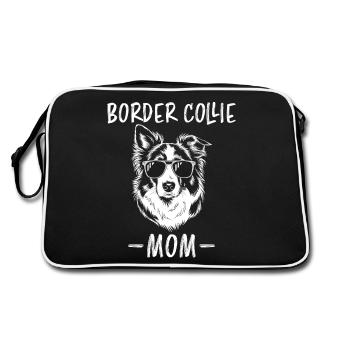 Border Collie disant drôle Border Collie cadeau - Sac Retro - noir/blanc - Dos