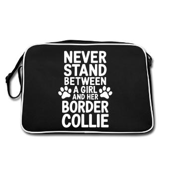 Border Collie disant drôle Border Collie cadeau - Sac Retro - noir/blanc - Dos