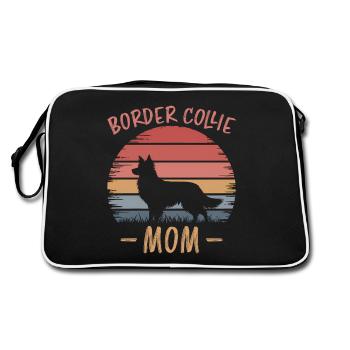 Border Collie disant drôle Border Collie cadeau - Sac Retro - noir/blanc - Dos