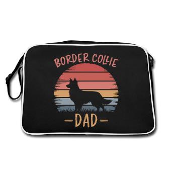 Border Collie disant drôle Border Collie cadeau - Sac Retro - noir/blanc - Dos