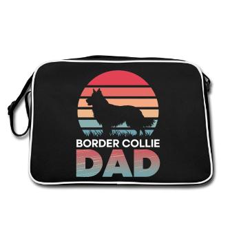 Border Collie disant drôle Border Collie cadeau - Sac Retro - noir/blanc - Dos