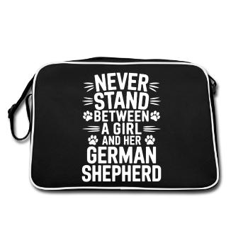 Berger allemand disant berger allemand cadeau - Sac Retro - noir/blanc - Dos