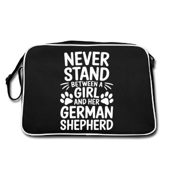 Berger allemand disant berger allemand cadeau - Sac Retro - noir/blanc - Dos