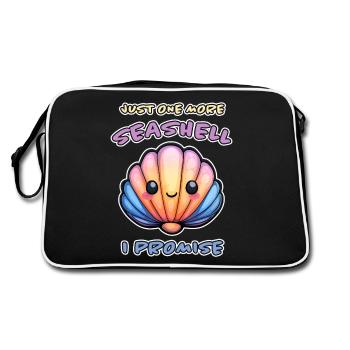 Coquillages de plage Coquillages Coquillages Cadeau de collection - Sac Retro - noir/blanc - Dos