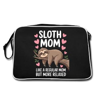 Sloth Saying, Sloths, Funny, Sloth Gift - Retro Bag - black/white - Back