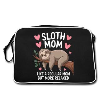 Sloth Saying, Sloths, Funny, Sloth Gift - Retro Bag - black/white - Back
