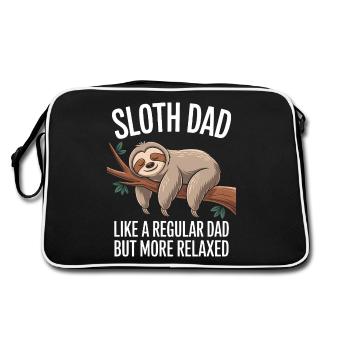 Sloth Saying, Sloths, Funny, Sloth Gift - Retro Bag - black/white - Back