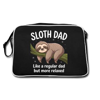 Sloth Saying, Sloths, Funny, Sloth Gift - Retro Bag - black/white - Back