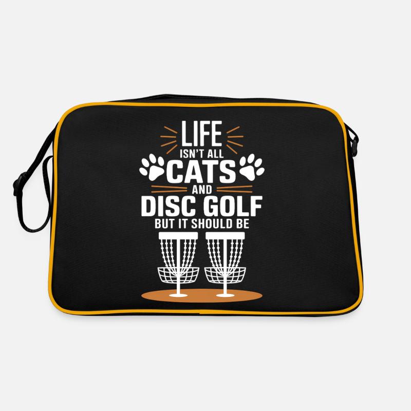 Disc Golf Saying Cats Funny Disc Golf Gift Retro Bag
