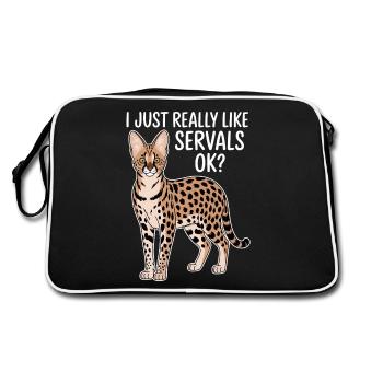Savannah Cat Saying Joke Savannah Cat Gift - Retro Bag - black/white - Back