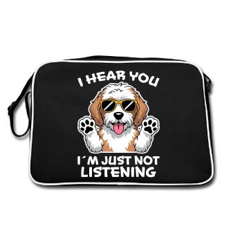 Cockapoo Saying Dogs Funny Cockapoo Gift - Retro Bag - black/white - Back