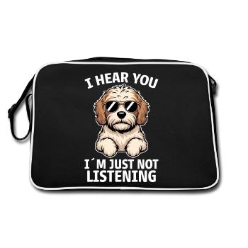 Cockapoo Saying Dogs Funny Cockapoo Gift - Retro Bag - black/white - Back