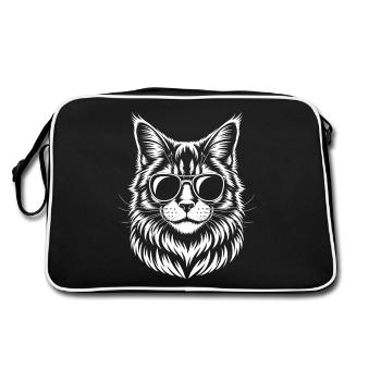 Maine Coon Saying Funny Maine Coon Gift - Retro Bag - black/white - Back