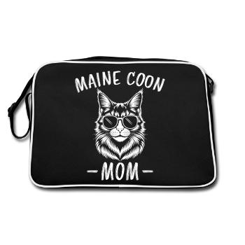 Maine Coon Saying Funny Maine Coon Gift - Retro Bag - black/white - Back