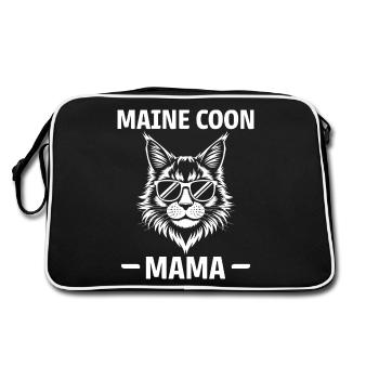 Maine Coon Saying Funny Maine Coon Gift - Retro Bag - black/white - Back