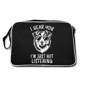 Berger australien drôle Aussie cadeau - Sac Retro - noir/blanc - Dos