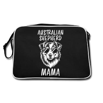 Berger Australien Maman Drôle Aussie Cadeau - Sac Retro - noir/blanc - Dos