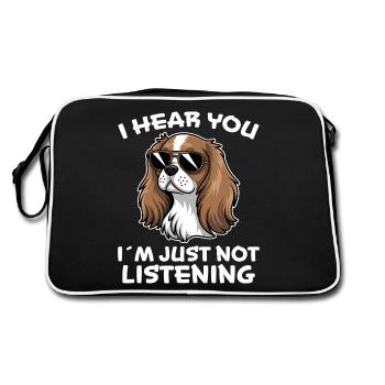 Cavalier King Charles Spaniel Dire Chien Cadeau - Sac Retro - noir/blanc - Dos