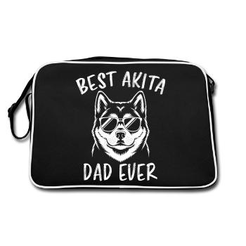 Akita Saying Akita Inu Dogs Funny Akita Gift - Retro Bag - black/white - Back