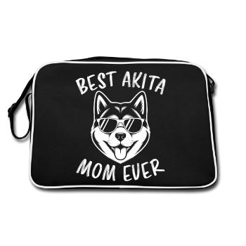 Akita Saying Akita Inu Dogs Funny Akita Gift - Retro Bag - black/white - Back
