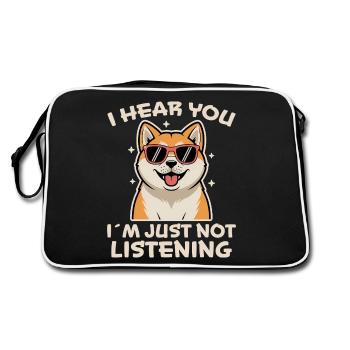 Akita Saying Akita Inu Dogs Funny Akita Gift - Retro Bag - black/white - Back