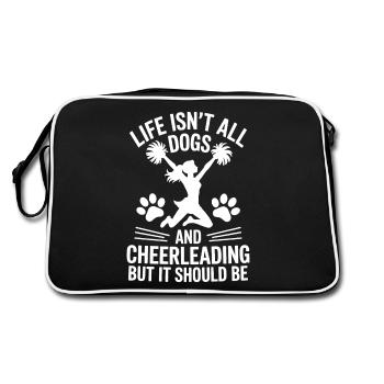 Cheerleading disant drôle Cheerleading cadeau - Sac Retro - noir/blanc - Dos
