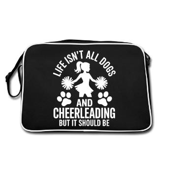 Cheerleading disant drôle Cheerleading cadeau - Sac Retro - noir/blanc - Dos
